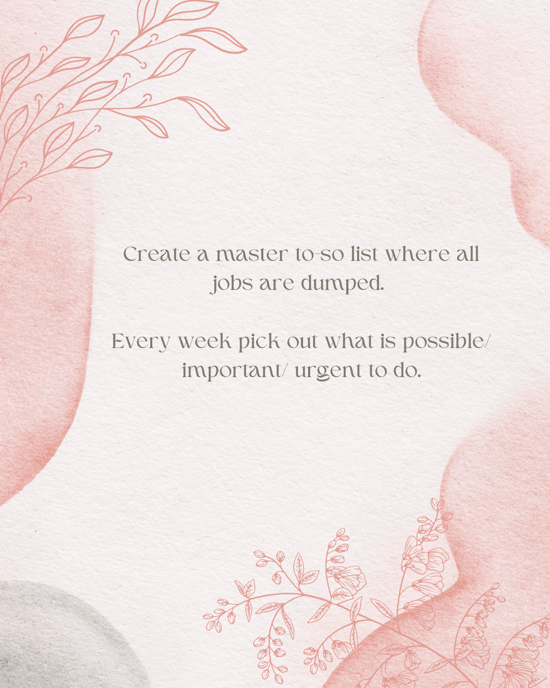 Create a master to-do list
