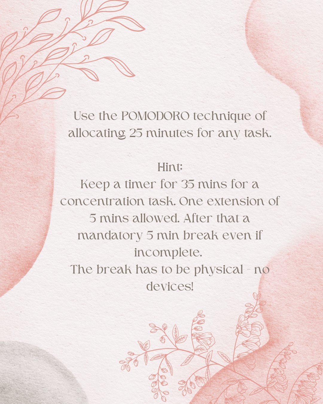 Allocate specific time for tasks