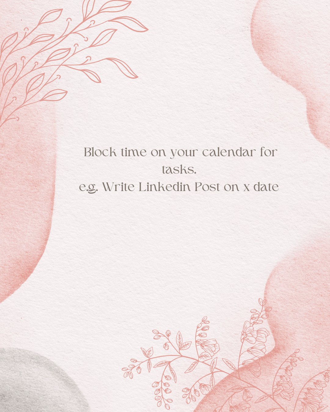 Block time for specific tasks