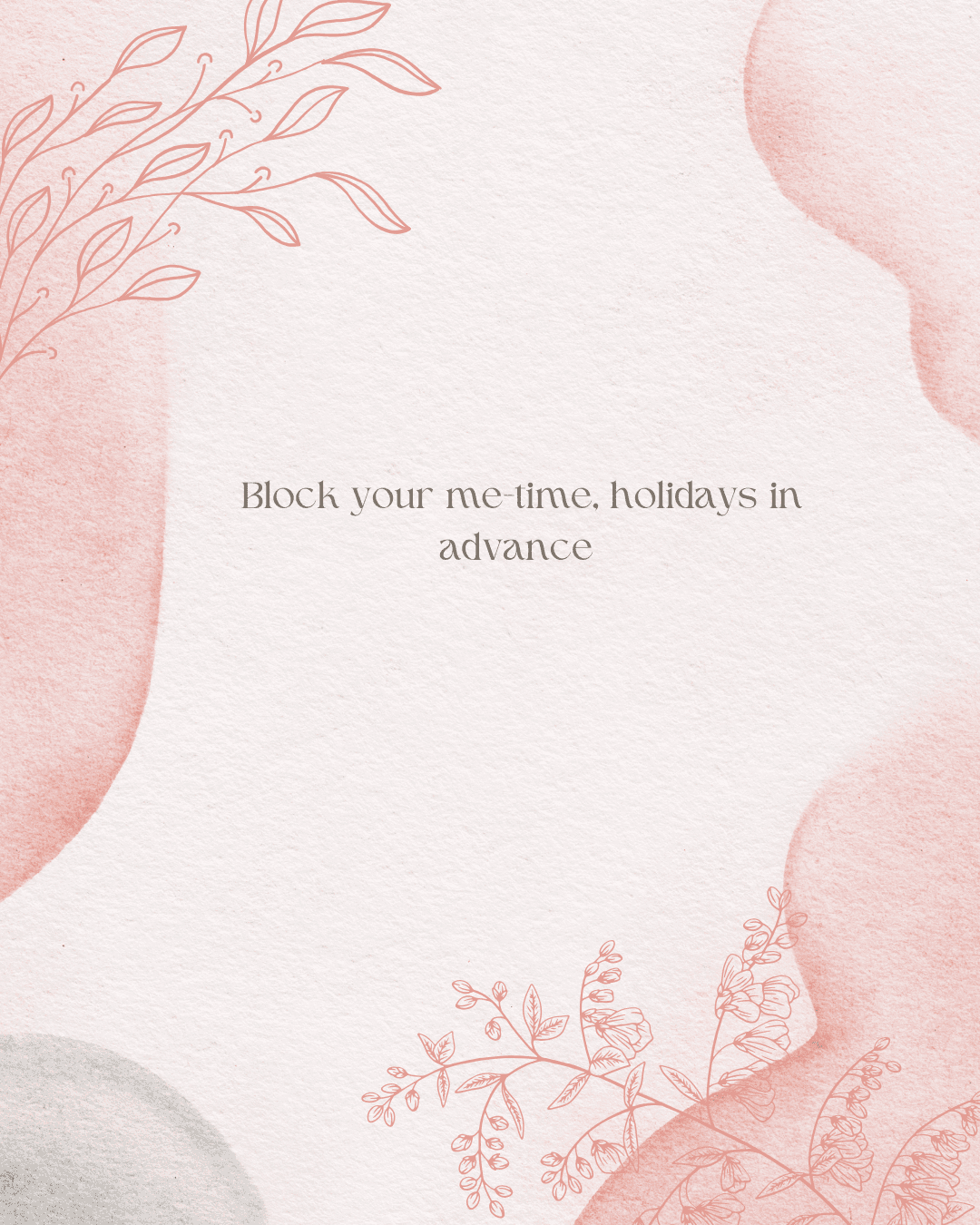 Block your holidays in advance