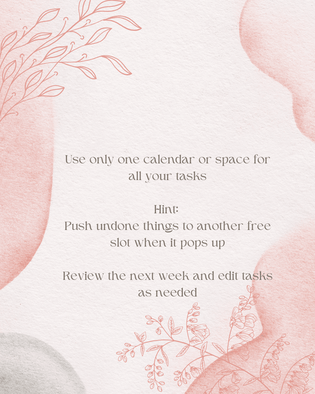 Use only one calendar for all your tasks